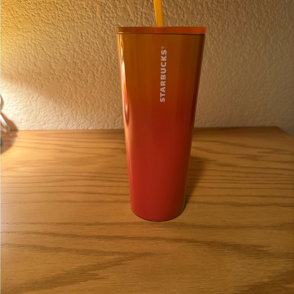 Starbucks Gradient Orange Tumbler Metal